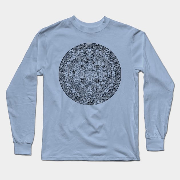 Calendario azteca Long Sleeve T-Shirt by MrTlaloc